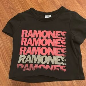 Ramonas Band shirt-cropped top